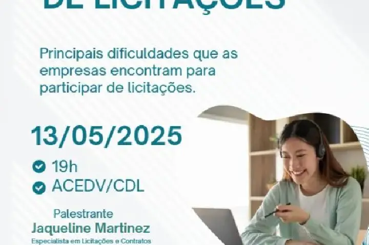 ACEDV/CDL promove palestra sobre como participar de licitações