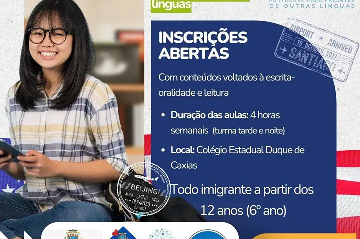 DOIS VIZINHOS AMPLIA ENSINO DE PORTUGUÊS PARA IMIGRANTES E ABRE NOVAS TURMAS EM 2026