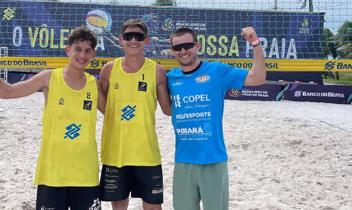 Gabriel Campos e Gabriel Minski são campeões brasileiros no Vôlei de Praia
