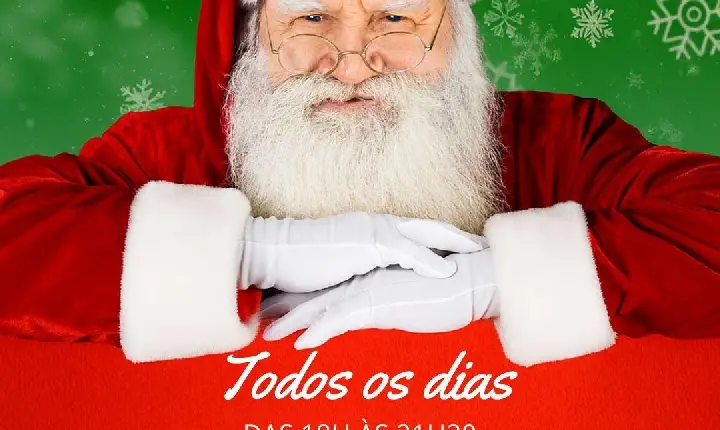 PAPAI NOEL ESTÁ EM CASA ESPERANDO POR VOCÊ!