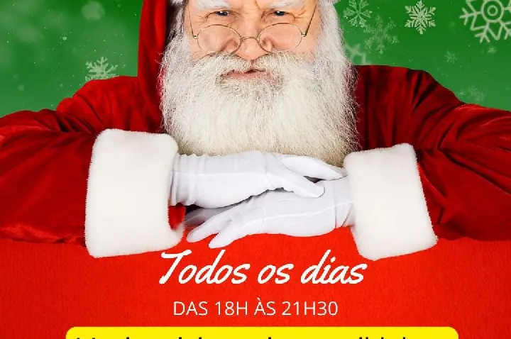 PAPAI NOEL ESTÁ EM CASA ESPERANDO POR VOCÊ!