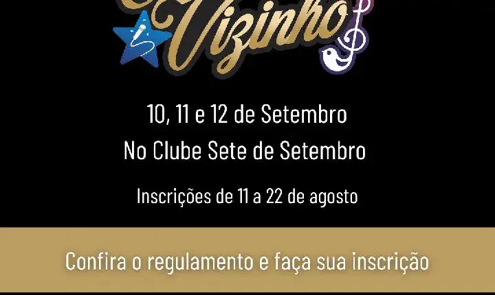 VEM AÍ O BRILHO E A EMOÇÃO DO III CANTAVIZINHO