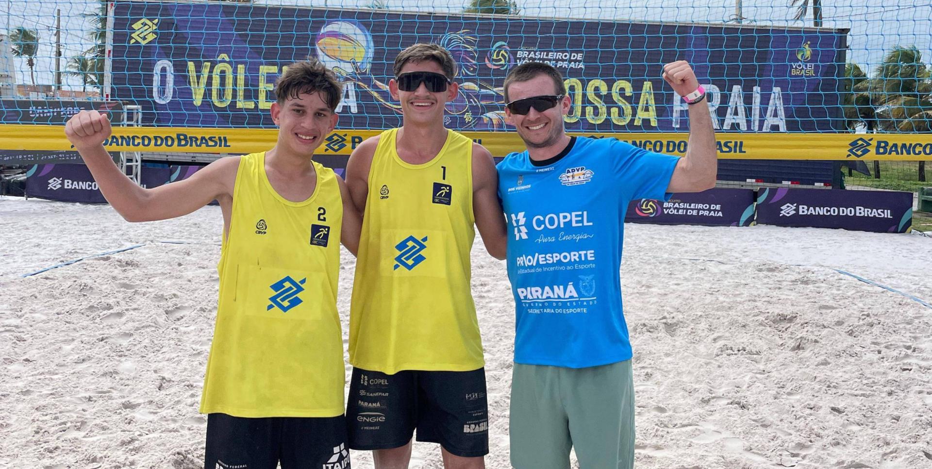 Gabriel Campos e Gabriel Minski são campeões brasileiros no Vôlei de Praia