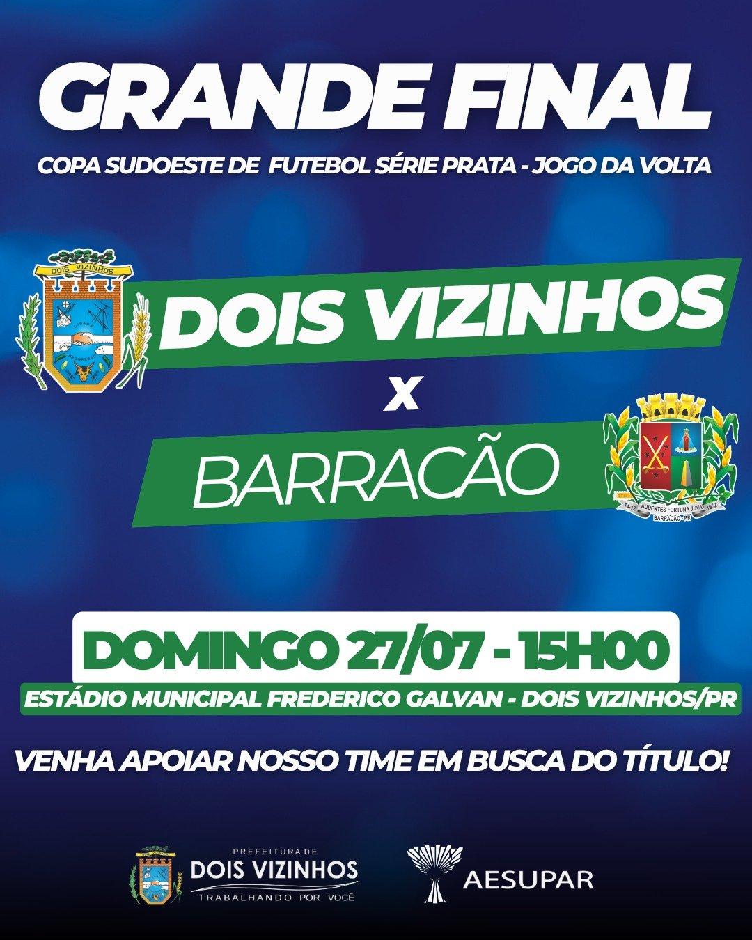DOIS VIZINHOS DECIDE EM CASA O TÍTULO DA AESUPAR 2025 NESTE DOMINGO
