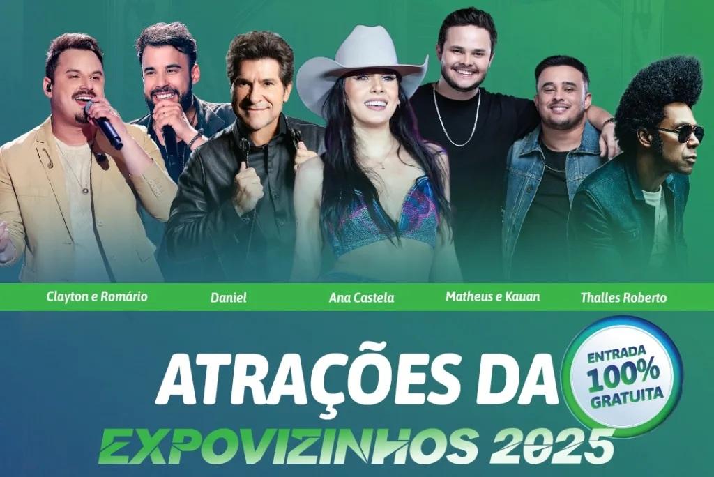Expovizinhos 2025 apresenta grade de shows e terá entrada gratuita
