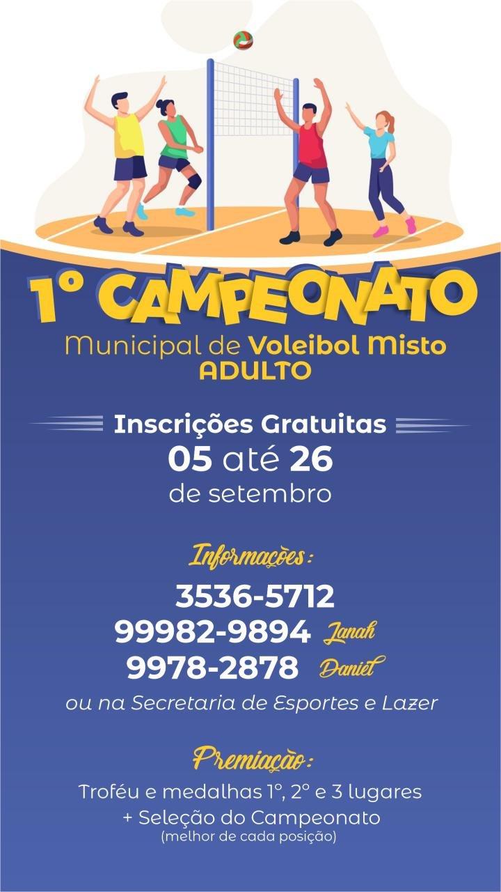 DOIS VIZINHOS TERÁ O 1º CAMPEONATO MUNICIPAL DE VOLEIBOL MISTO ADULTO