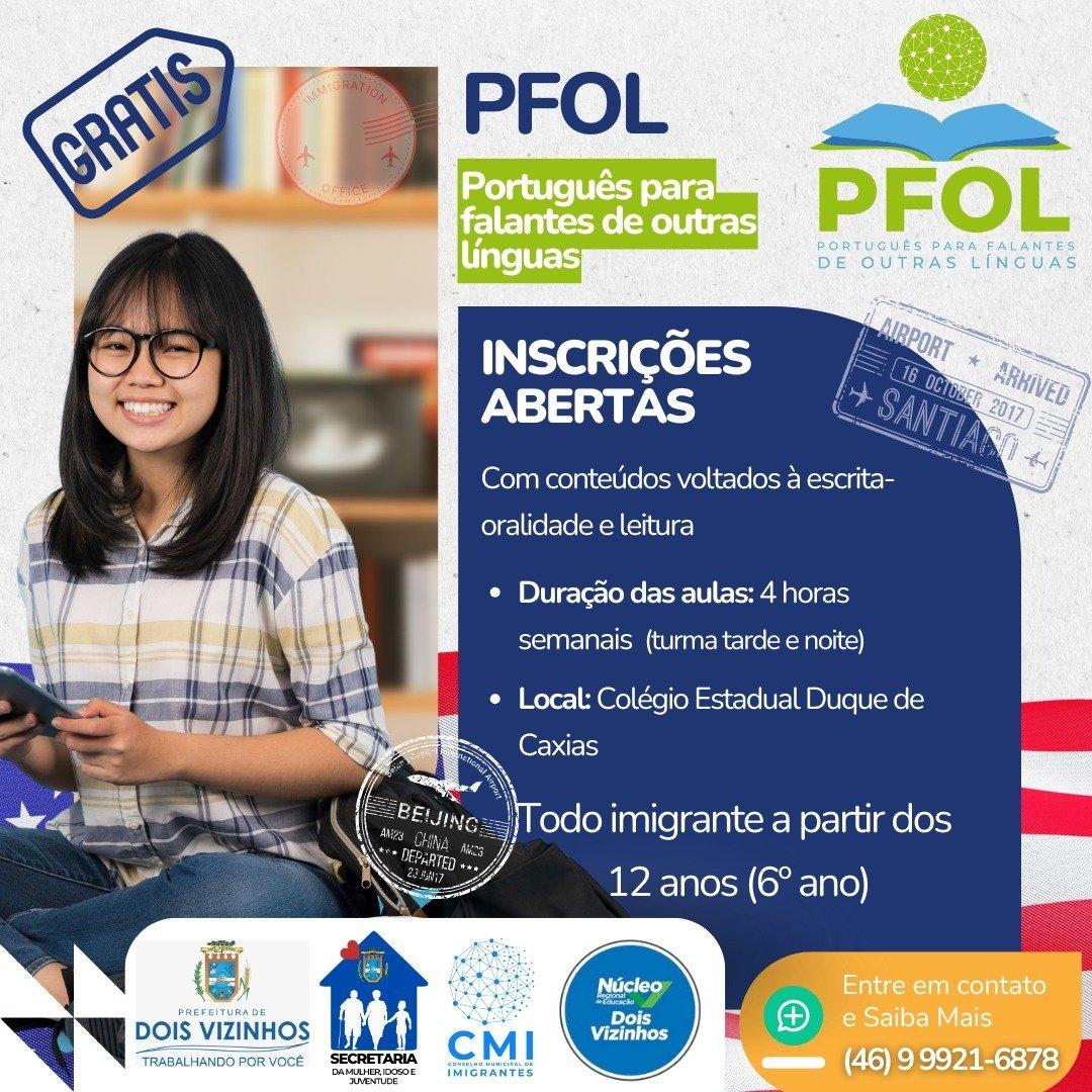DOIS VIZINHOS AMPLIA ENSINO DE PORTUGUÊS PARA IMIGRANTES E ABRE NOVAS TURMAS EM 2026